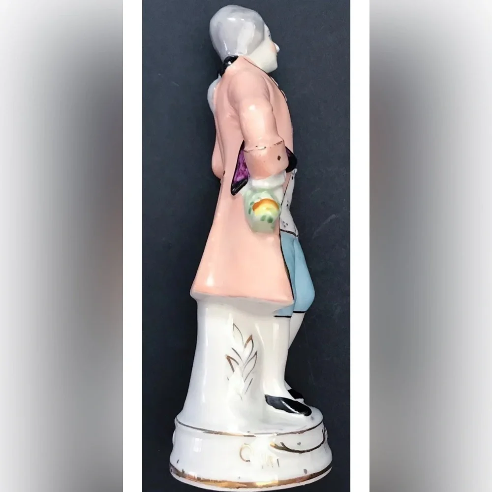 Vintage Colonial Gentleman Man Figure Statue Colorful Whimsical Occupied Japan